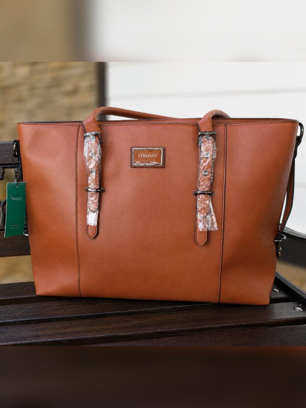 MOSISO Brown Large Laptop Work Tote Shoulder Bag NWT